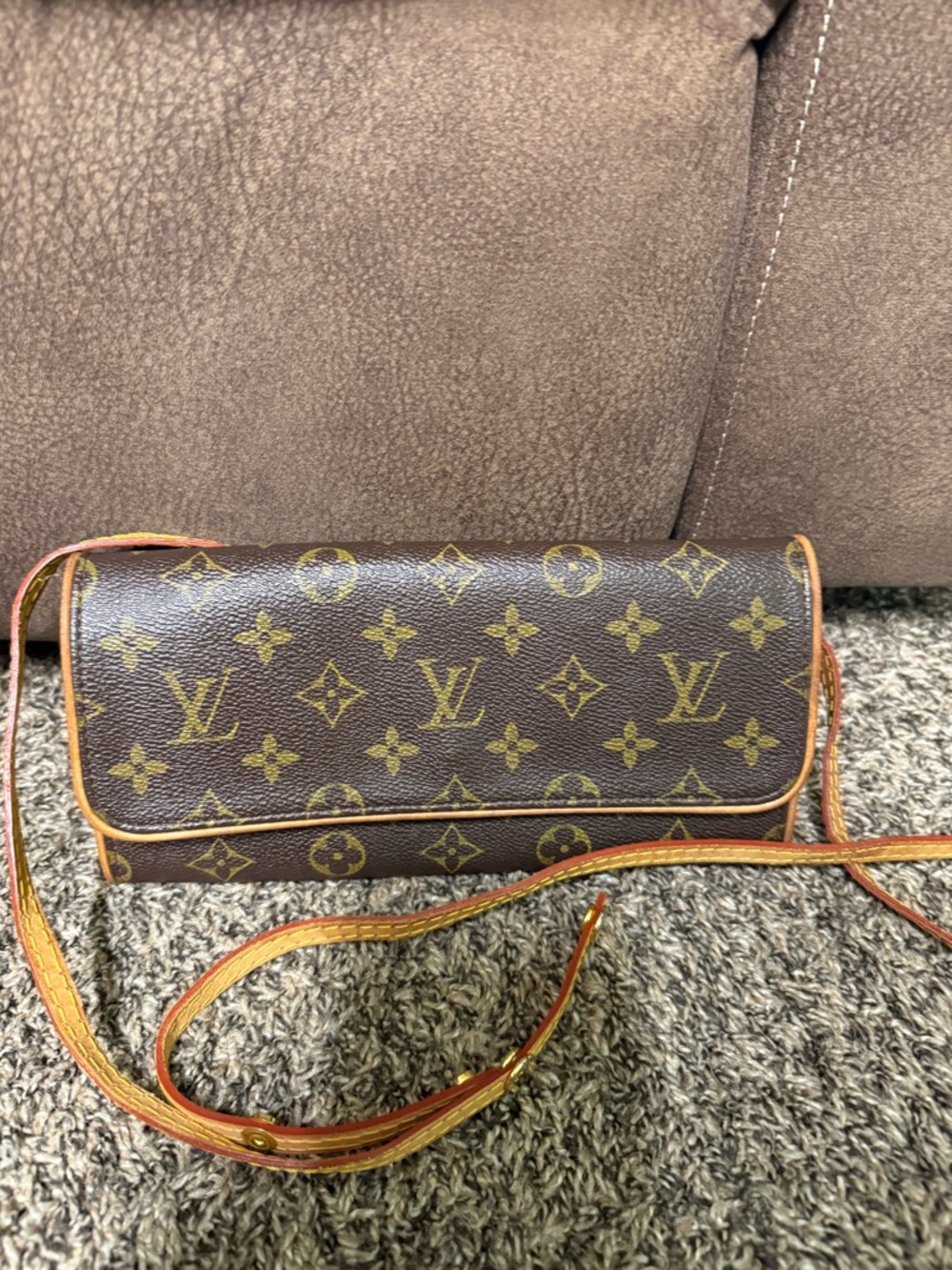 Louis Vuitton Monogram Canvas Crossbody in Brown and Tan